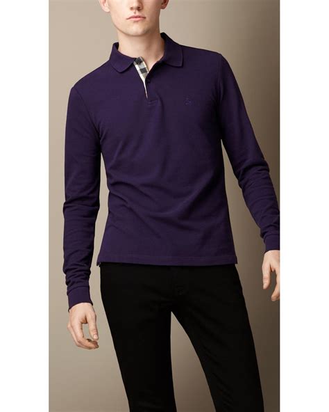 burberry classic fit long sleeve polo|Burberry long sleeve polo men's.